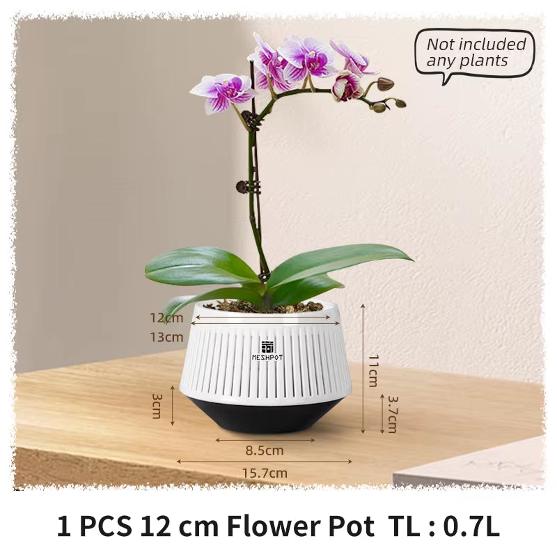 Orchid Pots with Holes Flower Pot for Repotting Plastic Planter Indoor-Outdoor Plants Home Decorative Air Plant Pot