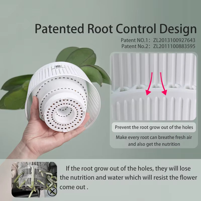 Orchid Pots with Holes Flower Pot for Repotting Plastic Planter Indoor-Outdoor Plants Home Decorative Air Plant Pot
