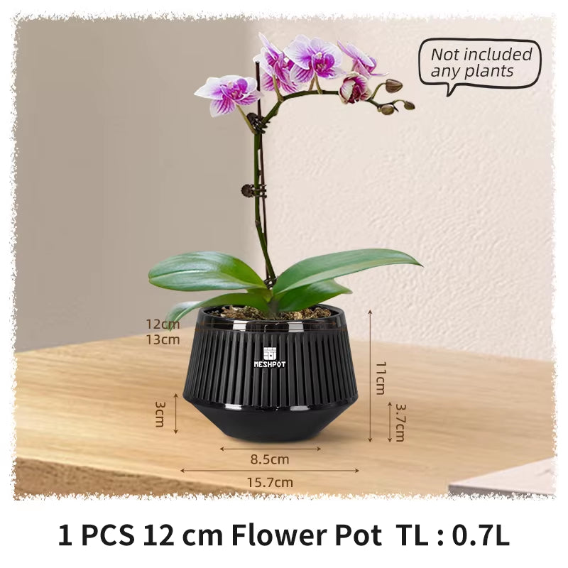 Orchid Pots with Holes Flower Pot for Repotting Plastic Planter Indoor-Outdoor Plants Home Decorative Air Plant Pot