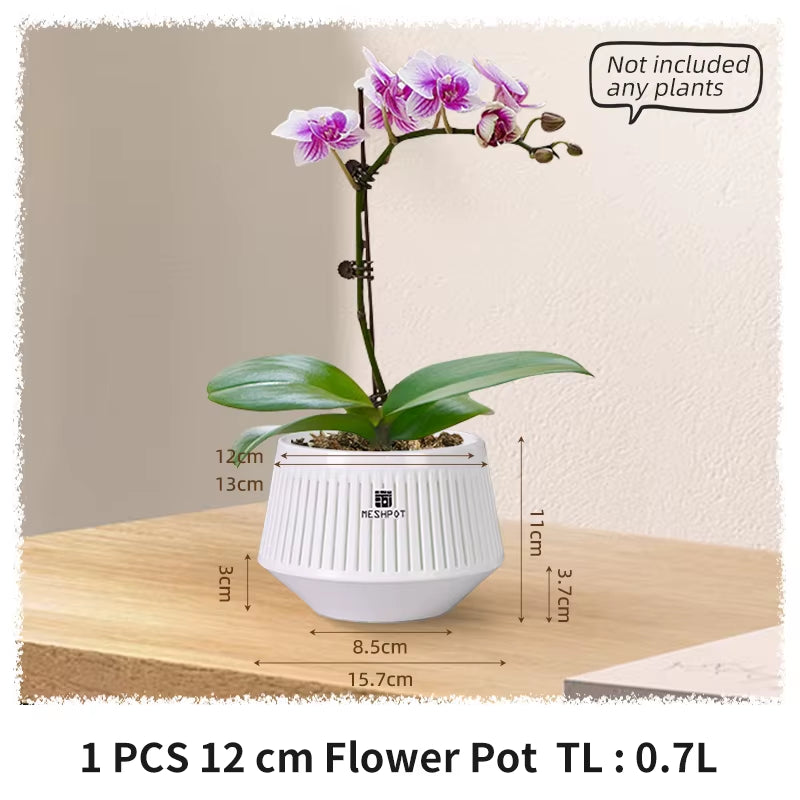 Orchid Pots with Holes Flower Pot for Repotting Plastic Planter Indoor-Outdoor Plants Home Decorative Air Plant Pot